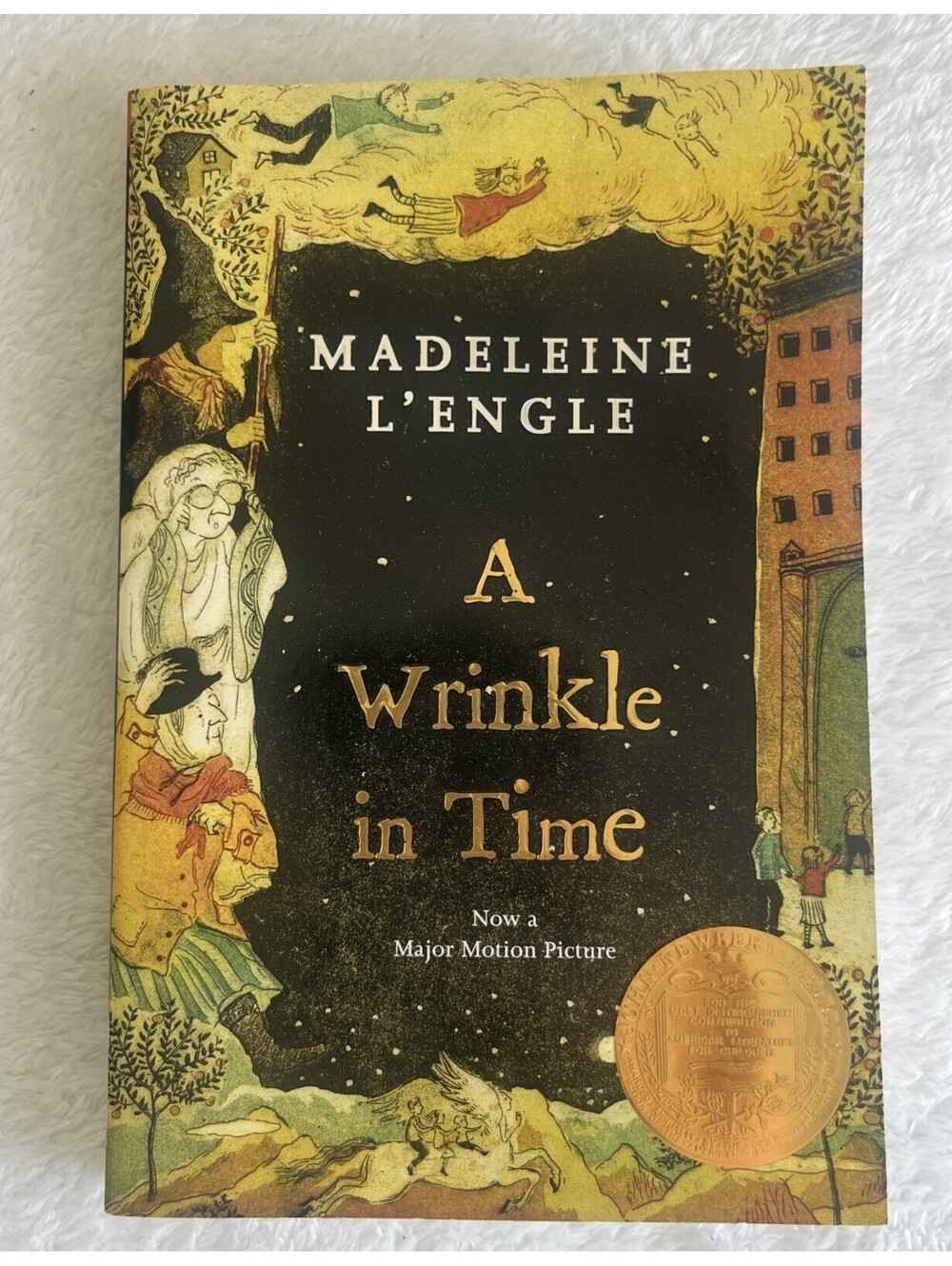 A WRINKLE IN TIME Madeleine L'Engle Newbery Medal Sci-Fi Paperback Novel LASSO